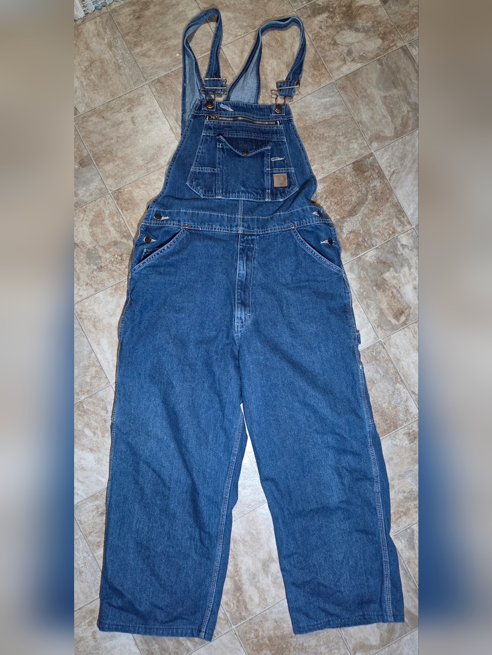 Berne Denim Bib Overalls - Blue Men's Jeans Overalls 38 X 32